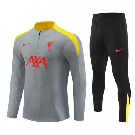 Dječji Liverpool Sweatshirt Za Trening Četvrt Zip 2024-25 Siva Dječji Liverpool Sweatshirt Za Trening Četvrt Zip 2024-25 Siva